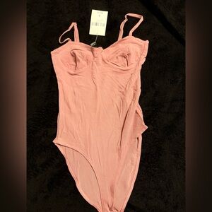 Pink Bodysuit with Adjustable Straps